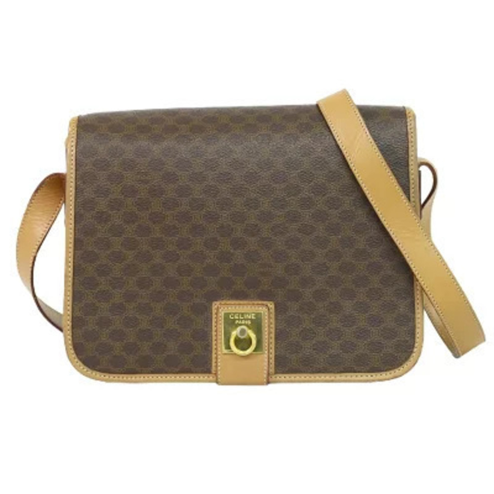 Celine Macadam Shoulder Bag Brown